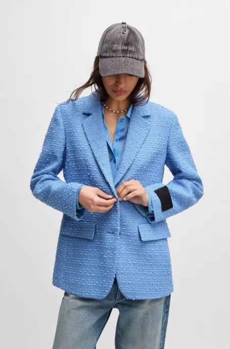 Relaxed-fit jacket in textured bouclé