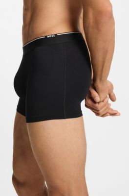 Three-pack of bamboo-blend boxer briefs, Black
