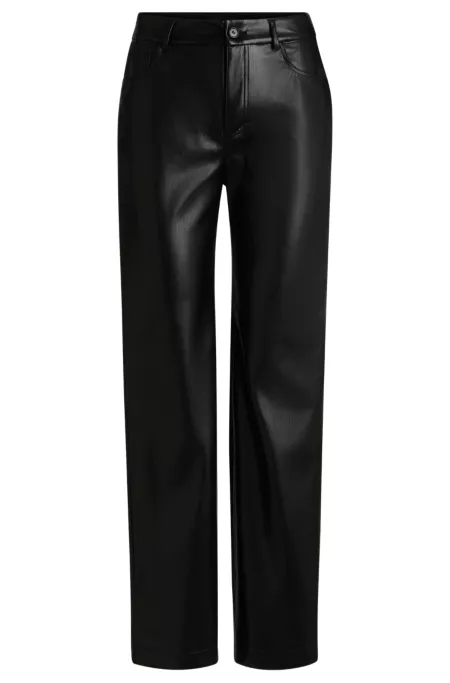 Five-pocket trousers in faux leather