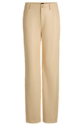 Five-pocket trousers in faux leather