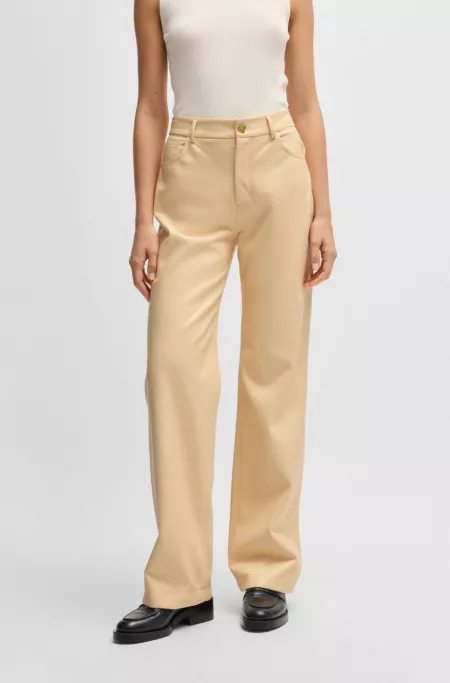 Five-pocket trousers in faux leather
