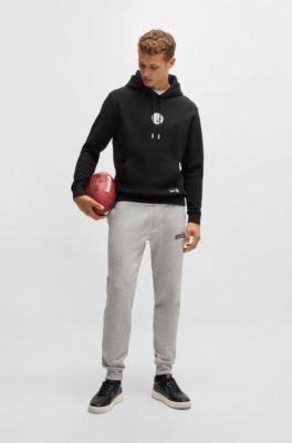 Sudadera BOSS x NFL en interlock con capucha y detalle especial de la marca, Steelers