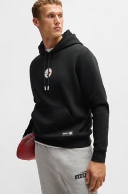 Sudadera BOSS x NFL en interlock con capucha y detalle especial de la marca, Steelers