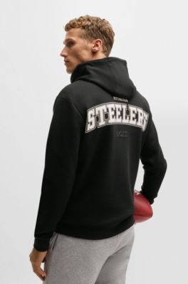 Sudadera BOSS x NFL en interlock con capucha y detalle especial de la marca, Steelers