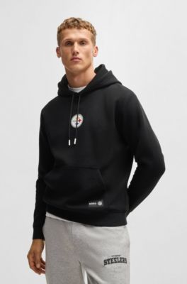 Sudadera BOSS x NFL en interlock con capucha y detalle especial de la marca, Steelers