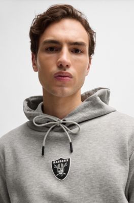 Sudadera BOSS x NFL en interlock con capucha y detalle especial de la marca, Raiders