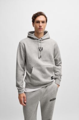 Sudadera BOSS x NFL en interlock con capucha y detalle especial de la marca, Raiders