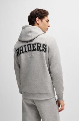 Sudadera BOSS x NFL en interlock con capucha y detalle especial de la marca, Raiders