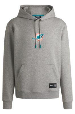 Sudadera BOSS x NFL en interlock con capucha y detalle especial de la marca, Dolphins