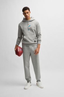 Sudadera BOSS x NFL en interlock con capucha y detalle especial de la marca, Dolphins
