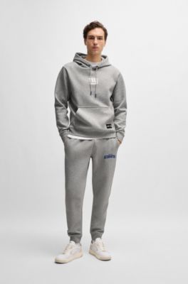 Sudadera BOSS x NFL en interlock con capucha y detalle especial de la marca, Giants