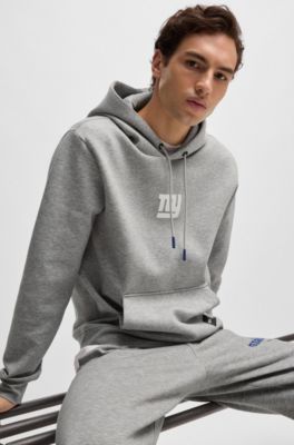 Sudadera BOSS x NFL en interlock con capucha y detalle especial de la marca, Giants