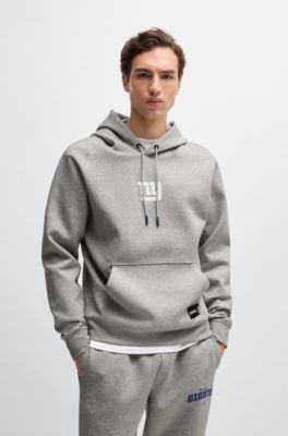 Sudadera BOSS x NFL en interlock con capucha y detalle especial de la marca, Giants