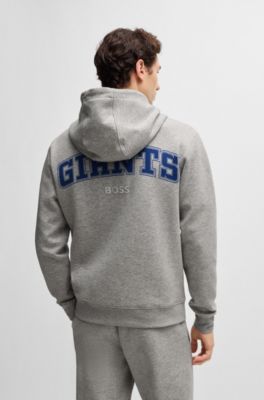 Sudadera BOSS x NFL en interlock con capucha y detalle especial de la marca, Giants