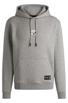 Sudadera BOSS x NFL en interlock con capucha y detalle especial de la marca, Steelers