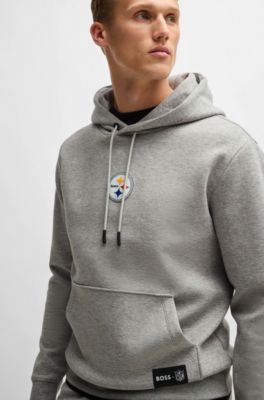 Sudadera BOSS x NFL en interlock con capucha y detalle especial de la marca, Steelers