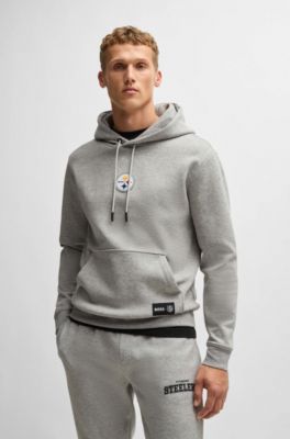 Sudadera BOSS x NFL en interlock con capucha y detalle especial de la marca, Steelers