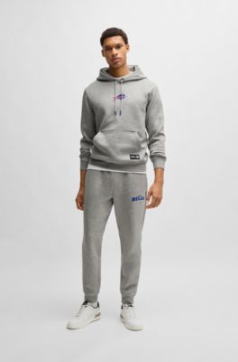 Sudadera BOSS x NFL en interlock con capucha y detalle especial de la marca, Bills