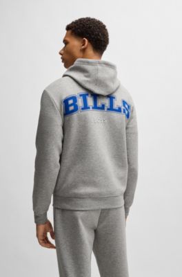 Sudadera BOSS x NFL en interlock con capucha y detalle especial de la marca, Bills