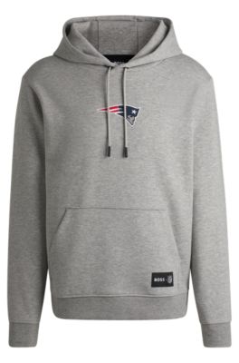 Sudadera BOSS x NFL en interlock con capucha y detalle especial de la marca, Patriots