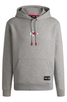 Sudadera BOSS x NFL en interlock con capucha y detalle especial de la marca, Chiefs