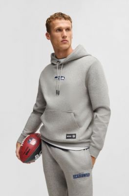 Sudadera BOSS x NFL en interlock con capucha y detalle especial de la marca, Seahawks