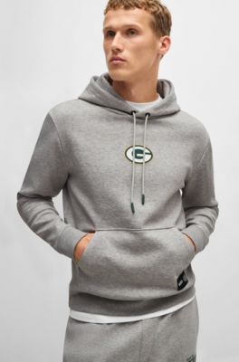 Sudadera BOSS x NFL en interlock con capucha y detalle especial de la marca, Packers