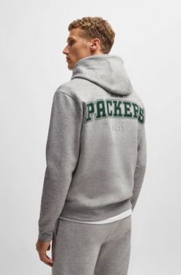 Sudadera BOSS x NFL en interlock con capucha y detalle especial de la marca, Packers