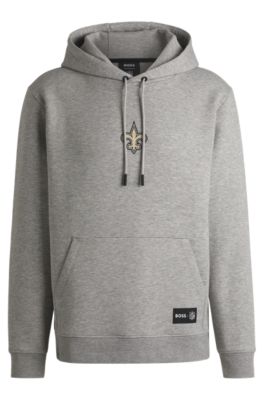 Sudadera BOSS x NFL en interlock con capucha y detalle especial de la marca, Saints
