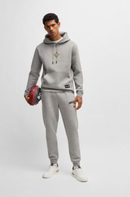 Sudadera BOSS x NFL en interlock con capucha y detalle especial de la marca, Saints