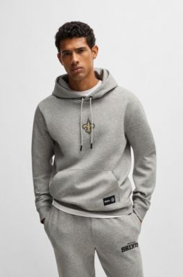 Sudadera BOSS x NFL en interlock con capucha y detalle especial de la marca, Saints