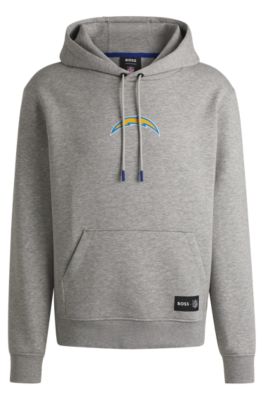 Sudadera BOSS x NFL en interlock con capucha y detalle especial de la marca, Chargers