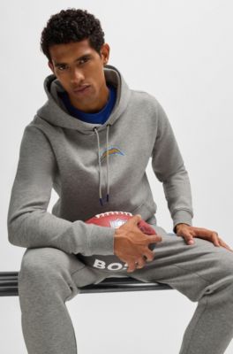 Sudadera BOSS x NFL en interlock con capucha y detalle especial de la marca, Chargers