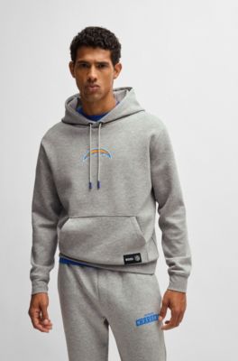 Sudadera BOSS x NFL en interlock con capucha y detalle especial de la marca, Chargers