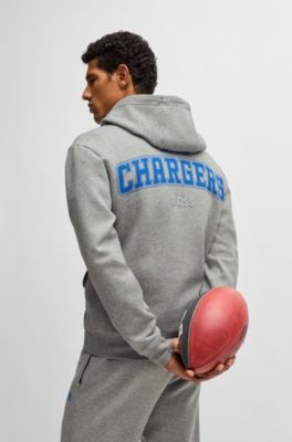 Sudadera BOSS x NFL en interlock con capucha y detalle especial de la marca, Chargers