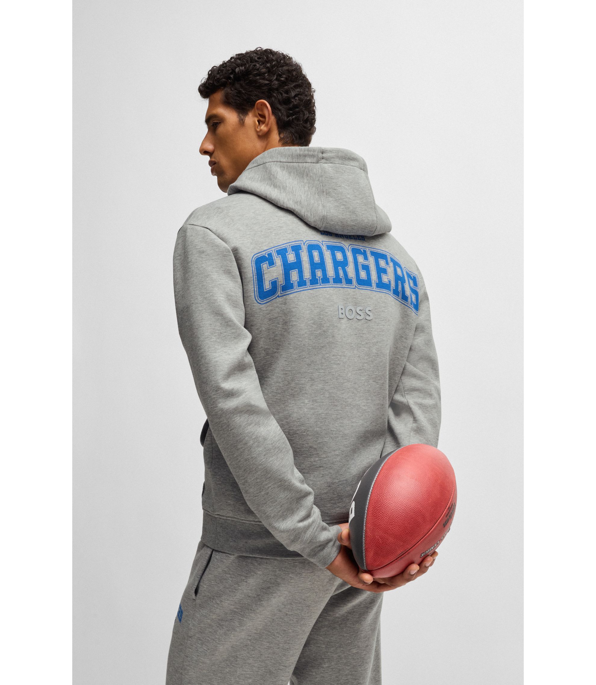 BOSS - BOSS x NFL interlock hoodie with special branding - Chargers