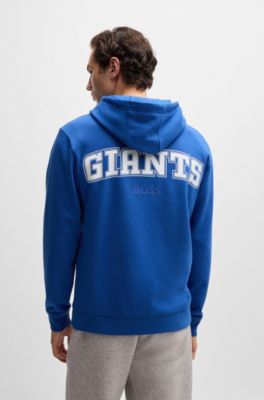 Sudadera BOSS x NFL en interlock con capucha y detalle especial de la marca, Giants