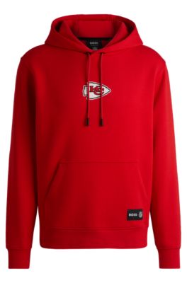 Sudadera BOSS x NFL en interlock con capucha y detalle especial de la marca, Chiefs