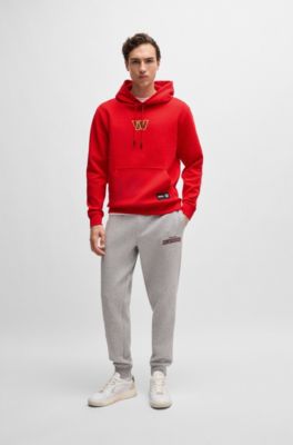Sudadera BOSS x NFL en interlock con capucha y detalle especial de la marca, Commanders