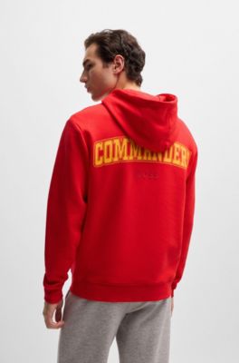 Sudadera BOSS x NFL en interlock con capucha y detalle especial de la marca, Commanders