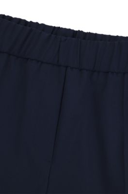 Relaxed-fit trousers in wool, Dark Blue