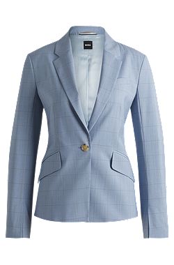 Slim-fit blazer in checked wool