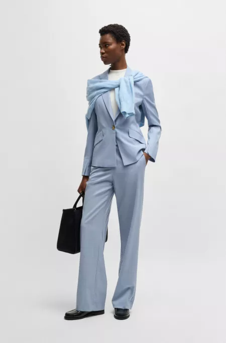 Slim-fit blazer in checked wool