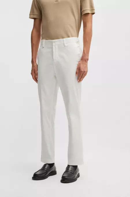 Slim-fit trousers in washable stretch cotton