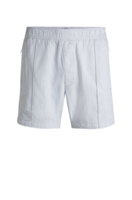 Shorts with vertical stripe, Light Blue