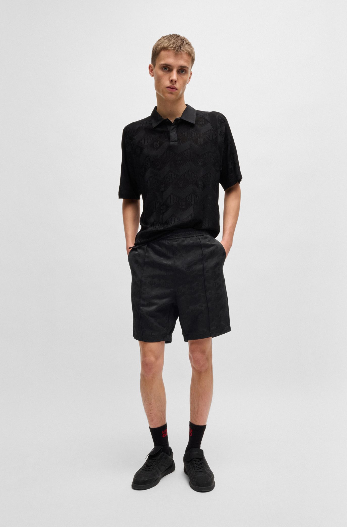 ★ ★ Men's Relaxed Fit Chain Stitch Logo Short S Men's Relaxed Fit Chain Stitch Logo Short S Icon Midweight