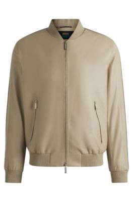 BOSS - BOSS x ASTON MARTIN nappa-leather jacket with perforated