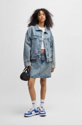 Veste En Denim Frame Light Distress Blue - Taille S - Neuf Sans étiquettes