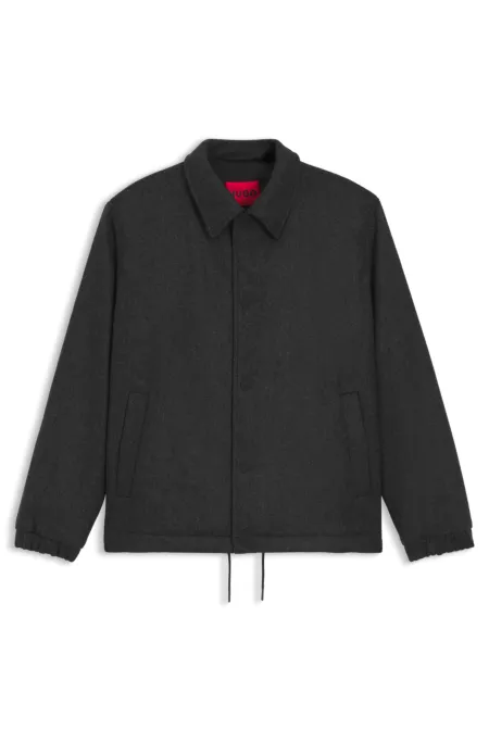 Regular-fit coach jacket in a wool blend