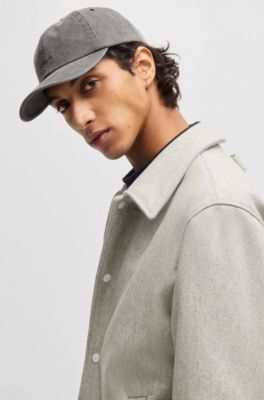 Regular-fit coach jacket in a wool blend, White